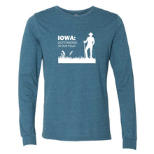 Load image into Gallery viewer, Outstanding in Our Field Iowa Long Sleeve T-Shirt