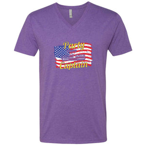 Fourth of July Party Captain Iowa V-Neck T-Shirt