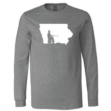 Load image into Gallery viewer, Ice Fishing Iowa Long Sleeve T-Shirt