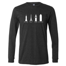 Load image into Gallery viewer, NY Paris London Des Moines Iowa Long Sleeve T-Shirt