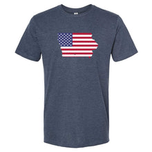 Load image into Gallery viewer, American Flag Iowa T-Shirt