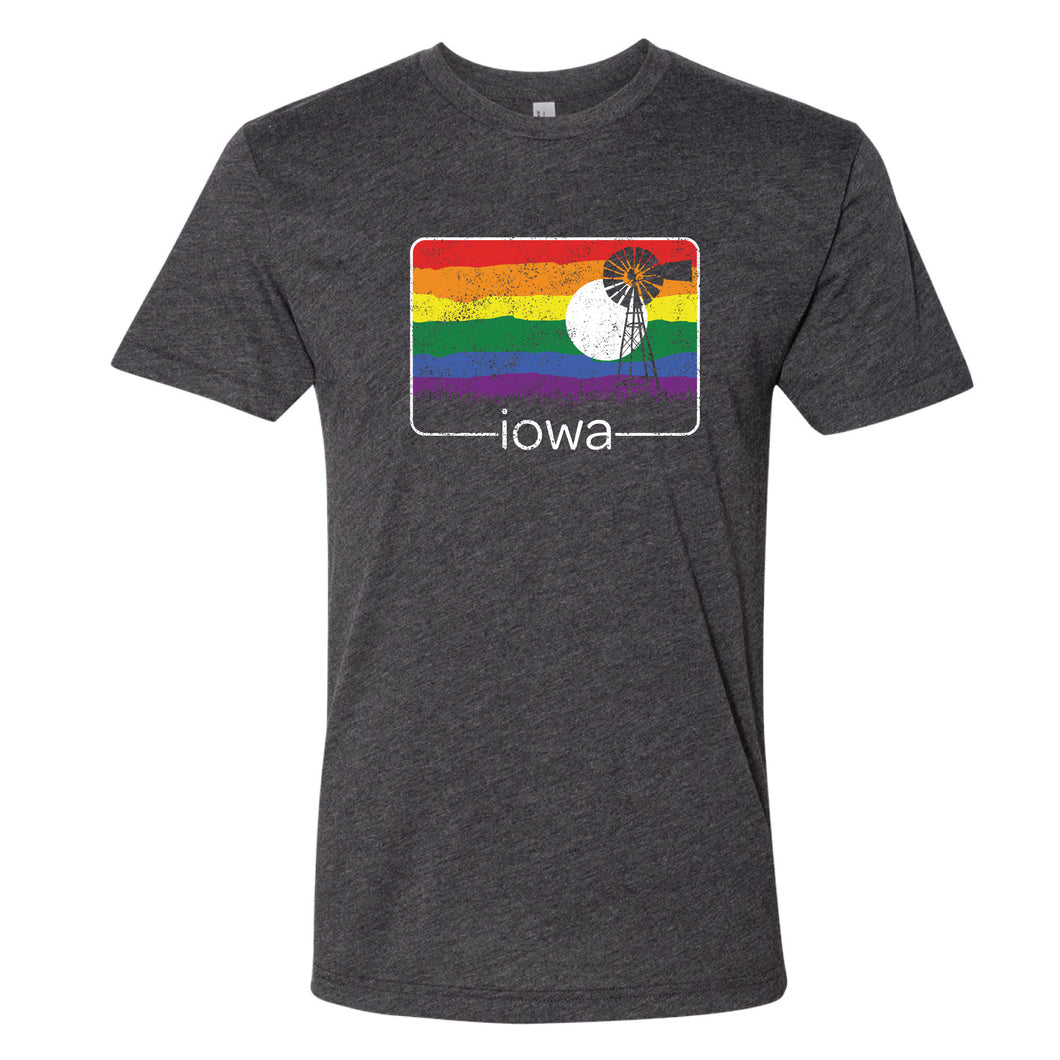 Iowa Windmill Sunset Pride T-Shirt
