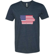 Load image into Gallery viewer, Iowa USA Flag V-Neck T-Shirt