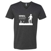 Load image into Gallery viewer, Outstanding in Our Field Iowa V-Neck T-Shirt