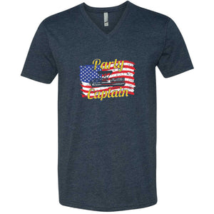 Fourth of July Party Captain Iowa V-Neck T-Shirt