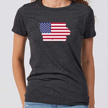 Load image into Gallery viewer, Iowa USA Flag Women&#39;s T-Shirt