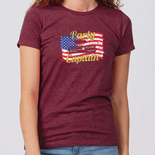 Load image into Gallery viewer, Fourth of July Party Captain Iowa Women&#39;s T-Shirt