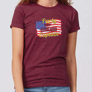 Fourth of July Party Captain Iowa Women's T-Shirt