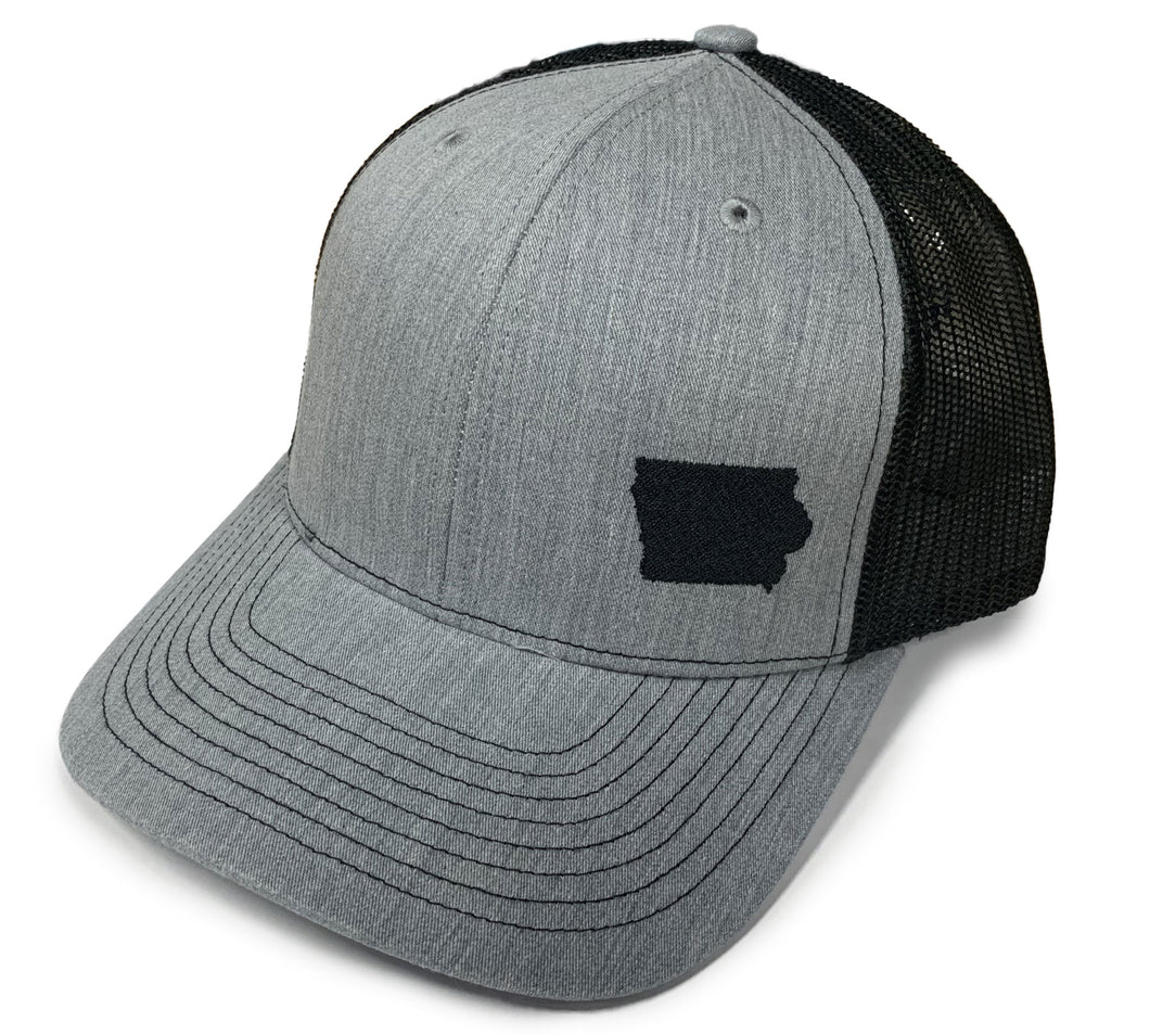 Iowa Snapback Hat - Heather Grey/Black