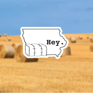 Iowa Hey Vinyl Sticker