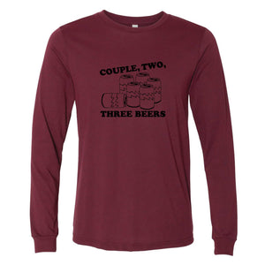 Couple, Two, Three Beers Iowa Long Sleeve T-Shirt
