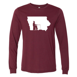 Ice Fishing Iowa Long Sleeve T-Shirt
