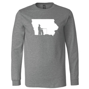 Ice Fishing Iowa Long Sleeve T-Shirt