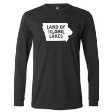 Load image into Gallery viewer, Land of 10 Lakes Iowa Long Sleeve T-Shirt