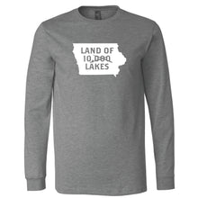 Load image into Gallery viewer, Land of 10 Lakes Iowa Long Sleeve T-Shirt