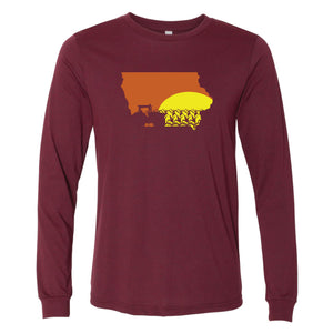 Iowa Tractor Sunset Long Sleeve T-Shirt