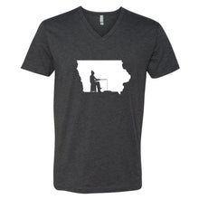 Load image into Gallery viewer, Ice Fishing Iowa V-Neck T-Shirt