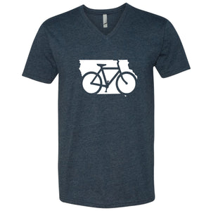 Bike Iowa V-Neck T-Shirt