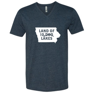 Land of 10 Lakes Iowa V-Neck T-Shirt