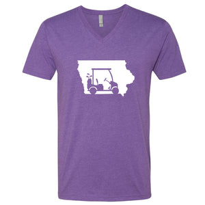 Golf Cart Iowa V-Neck T-Shirt