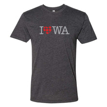 Load image into Gallery viewer, Buffalo Plaid Heart Iowa T-Shirt