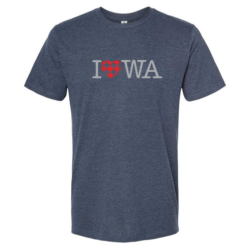 Buffalo Plaid Heart Iowa T-Shirt