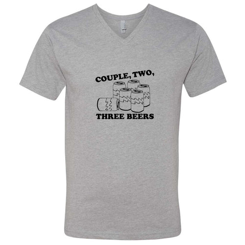 Couple, Two, Three Beers Iowa V-Neck T-Shirt