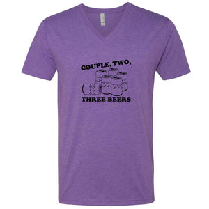 Couple, Two, Three Beers Iowa V-Neck T-Shirt