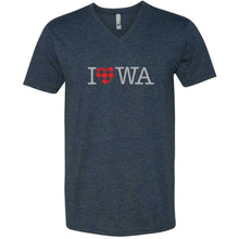 Load image into Gallery viewer, Buffalo Plaid Heart Iowa V-Neck T-Shirt