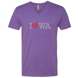Buffalo Plaid Heart Iowa V-Neck T-Shirt