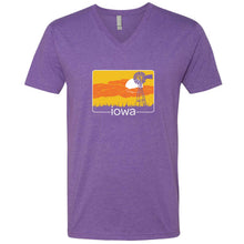 Load image into Gallery viewer, Iowa Windmill Sunset V-Neck T-Shirt