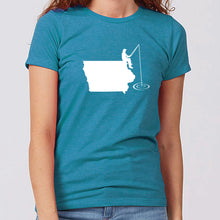 Load image into Gallery viewer, Fishing Iowa Women&#39;s T-Shirt