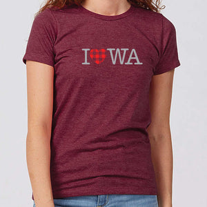 Buffalo Plaid Heart Iowa Women's T-Shirt