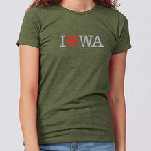 Load image into Gallery viewer, Buffalo Plaid Heart Iowa Women&#39;s T-Shirt