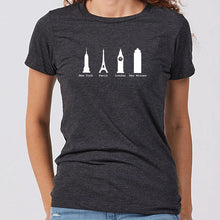 Load image into Gallery viewer, NY Paris London Des Moines Iowa Women&#39;s T-Shirt