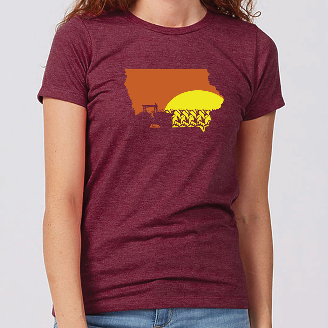 Iowa Tractor Sunset Women's T-Shirt